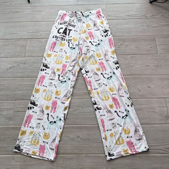 Brief Insanity Mens Multicolor Allover Cat Design Relaxed Fit Lounge Pants Small - Picture 1 of 7